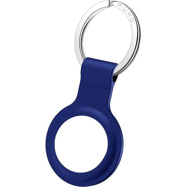 Puro ICON Case AirTag szilikon sötétkék kulcstartó tok