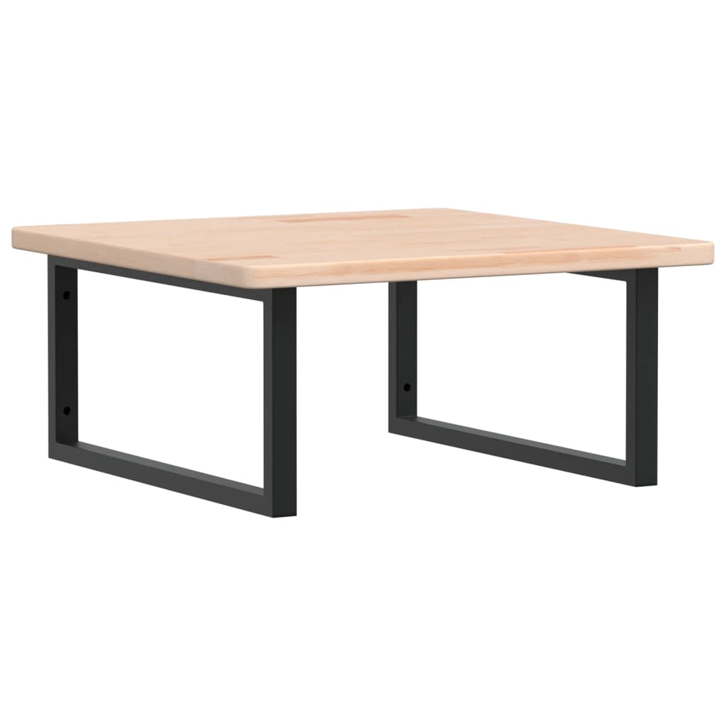 acél és tömör tölgyfa falra szerelhető mosdópolc (3302461)