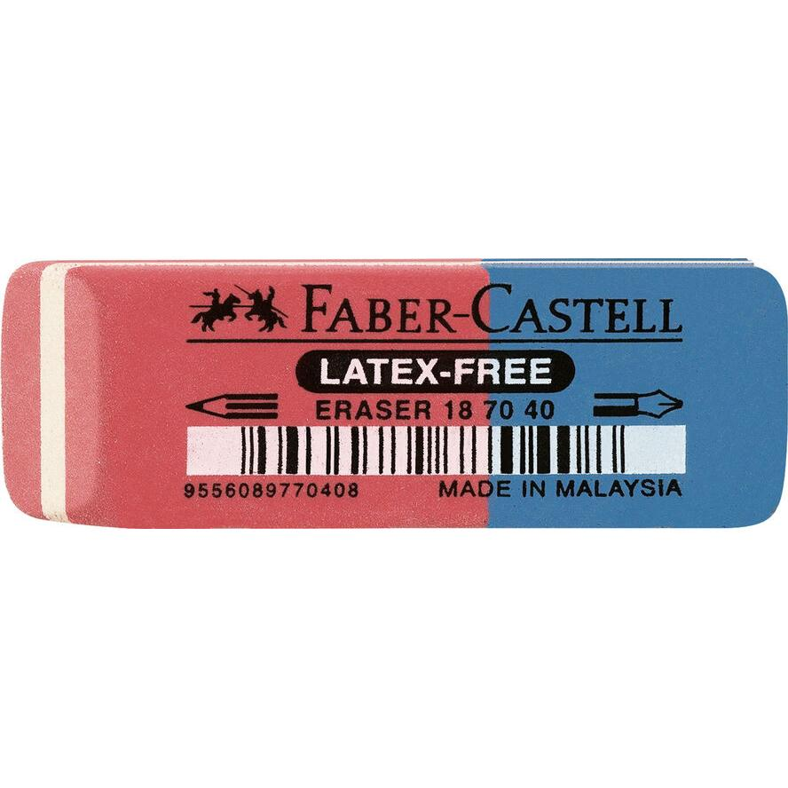 Faber-Castell grafit/tinta kaucsuk kék-piros radír (187040)