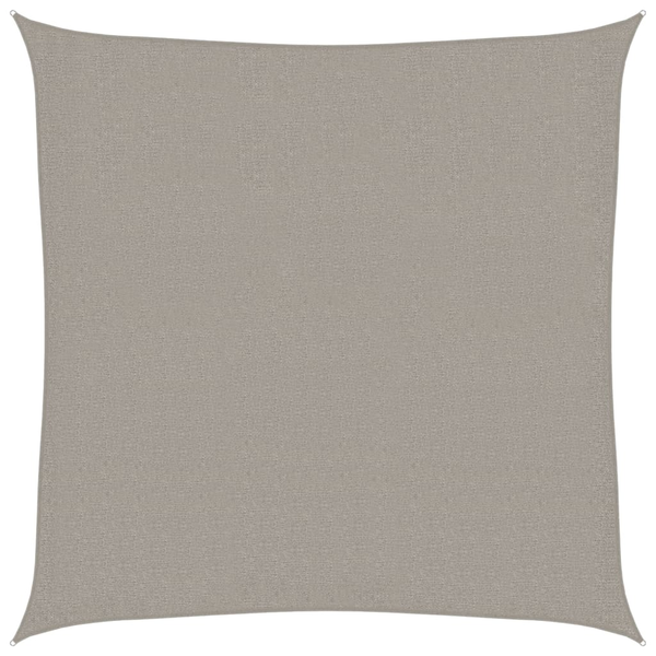 világosszürke HDPE négyszögű napvitorla 160 g/m² 2,5x2,5 m