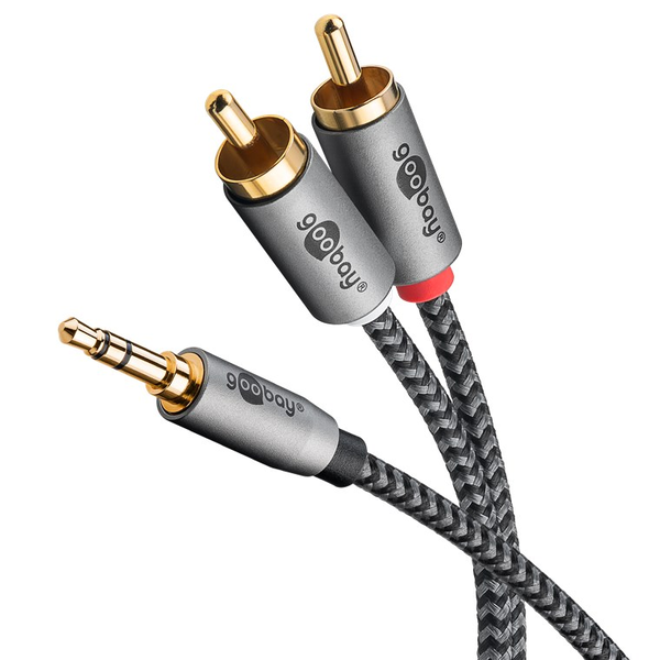Kábel Goobay RB65289 minijack (3,5 mm) - 2x RCA (cinch) 3 m