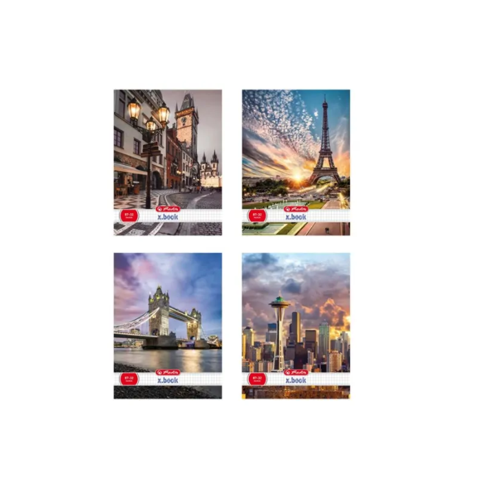 Herlitz City 87-32 lapos A4 kockás füzet többféle (09542457)
