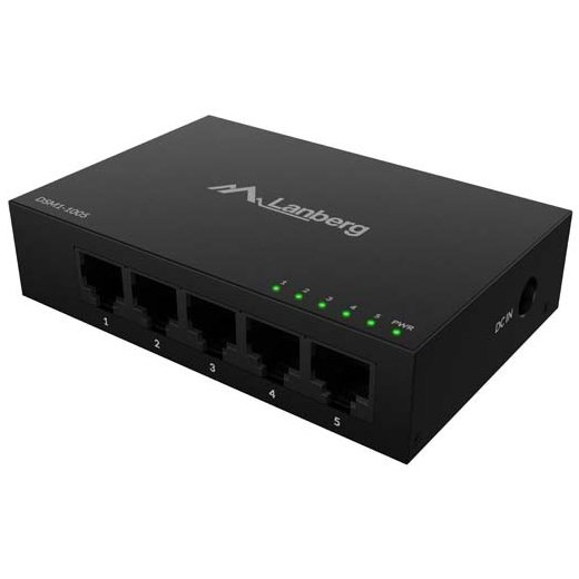 Switch Lanberg DSM1-1005 5x1Gbps Neřízený Kovové pouzdro SOHO SMB