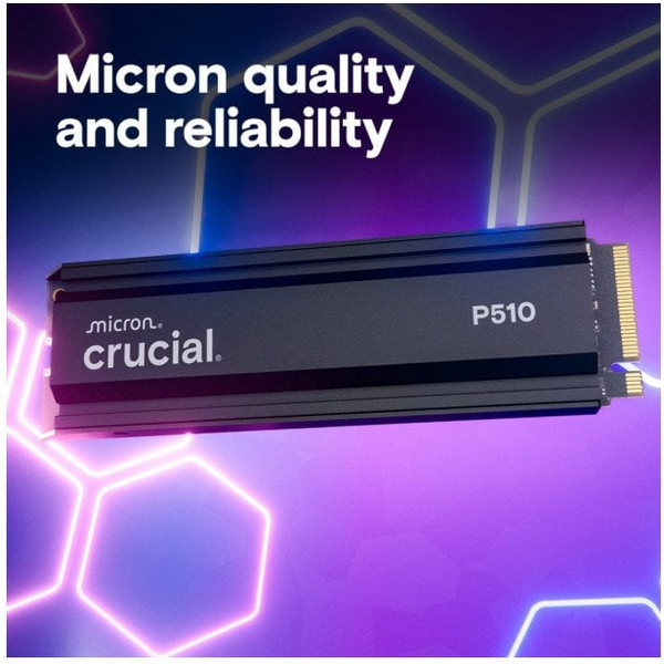 1TB M.2 PCIe NVMe Crucial P510 11000/9500 Heatsink