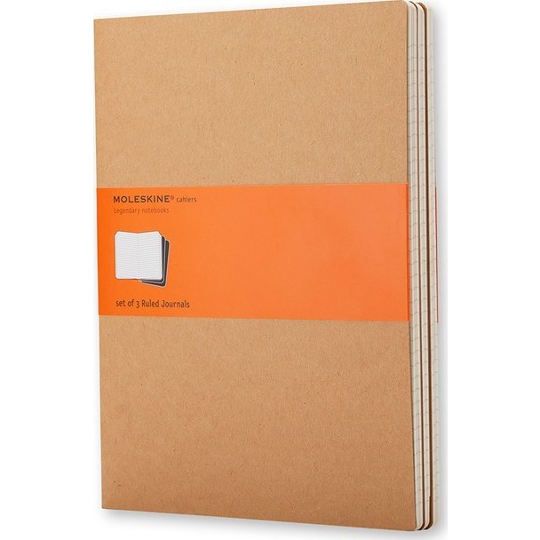 Moleskine Jegyzetfüzet Cahier 3 Darab Qp421 Barna Xl Vonalas (MS-705045)