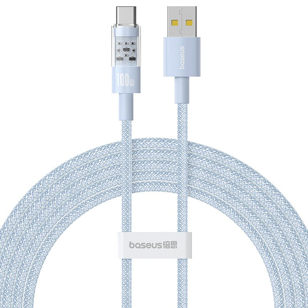 Baseus Gem USB-A apa - USB-C apa Adat és gyorstöltő kábel 2m - Kék