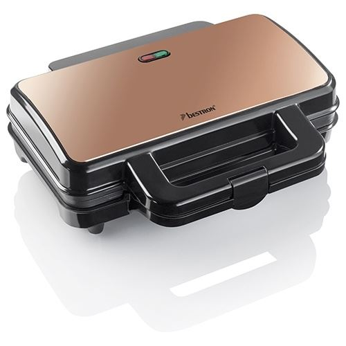 Уред за сандвичи Bestron, ASM90XLCO, 900W, фиксирани плочи, незалепващо покритие, мед