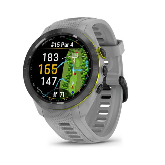 Garmin Approach S70 GPS golf okosóra 42mm fekete kerámia púderszürke szíjjal (010-02746-11)