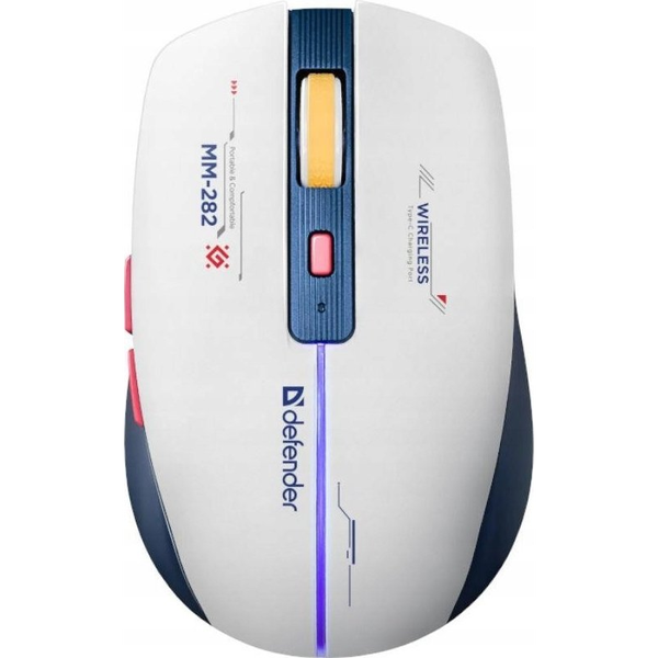Defender Dila MM-282 Vezeték Nélküli Gaming Egér Fehér/Kék