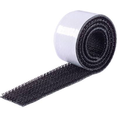 Öntapadó tépőzár 5 m x 25 mm, fekete (75763-H1)