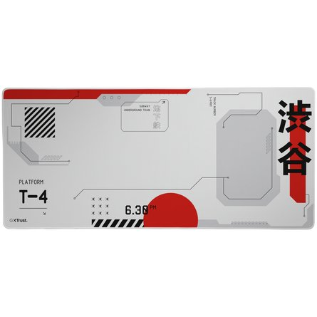 Trust GXT 759 XXL Tappetino per mouse per gioco da computer Nero, Grigio, Rosso, Bianco