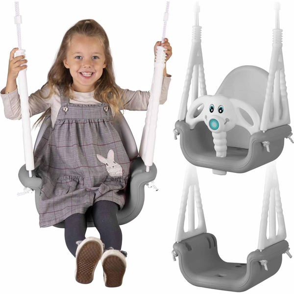 Elefántos Vödörhinta 3In1 Ricokids Szürke És Fehér