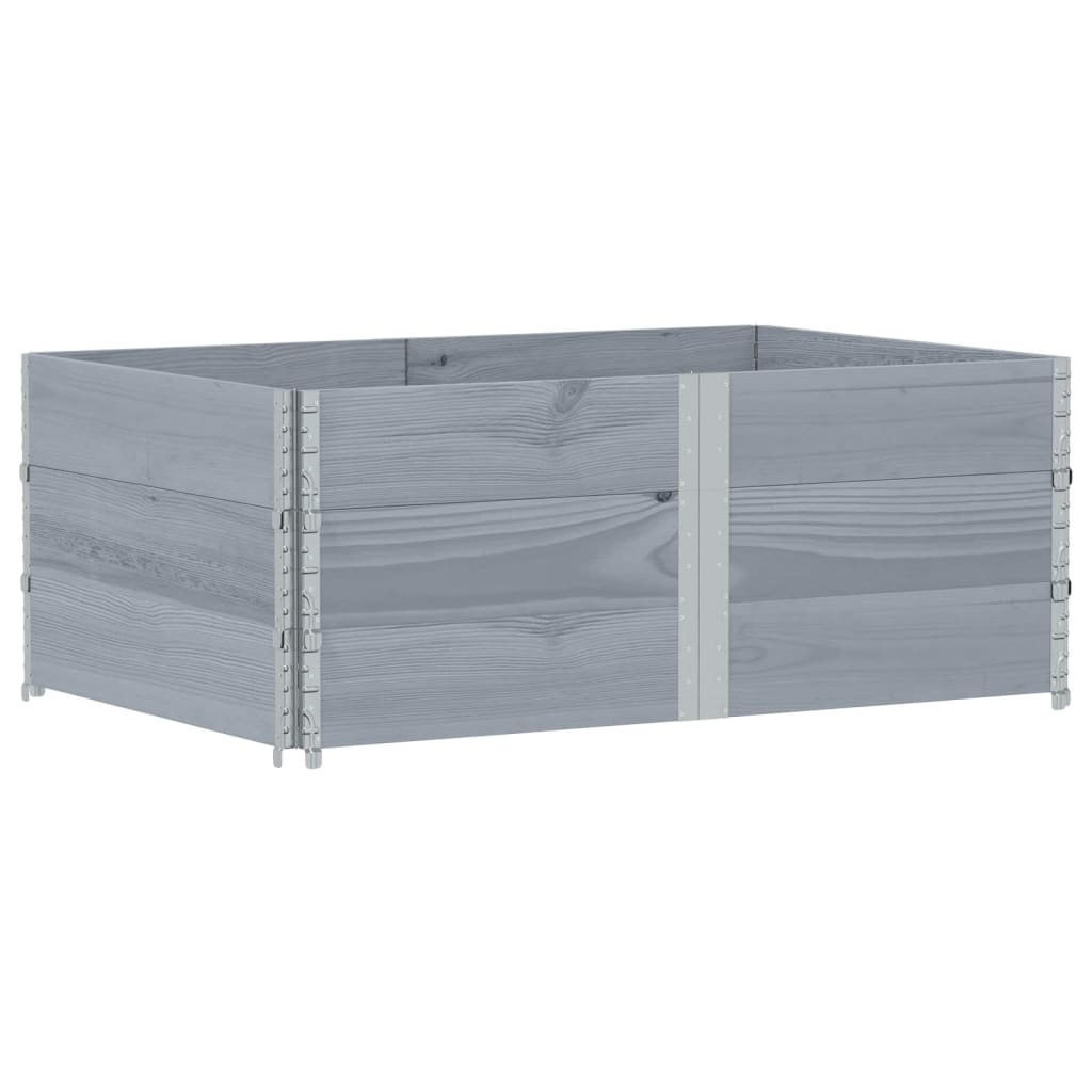 szürke tömör fenyőfa kerti növénytartó 150 x 100 cm (3295441)