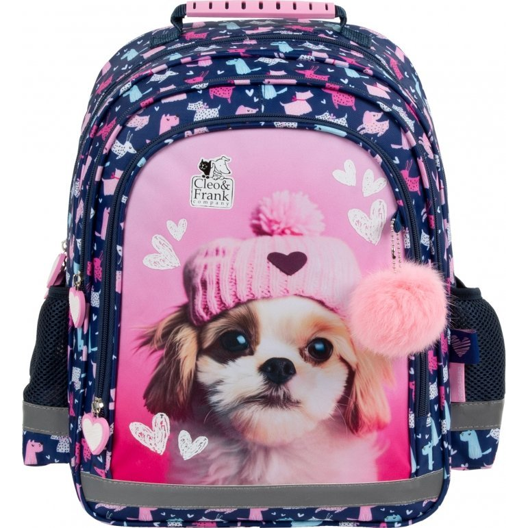 Cleo és Frank Kutyás Iskolatáska - Hearts (DERF.PL15BCF42)