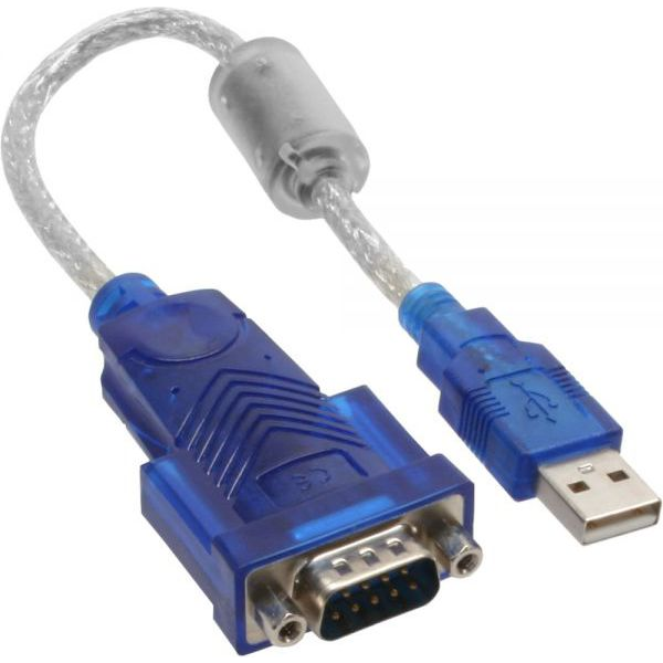 InLine 4043718111091 adattatore per inversione del genere dei cavi USB Sub-D Blu, Grigio, Trasparente