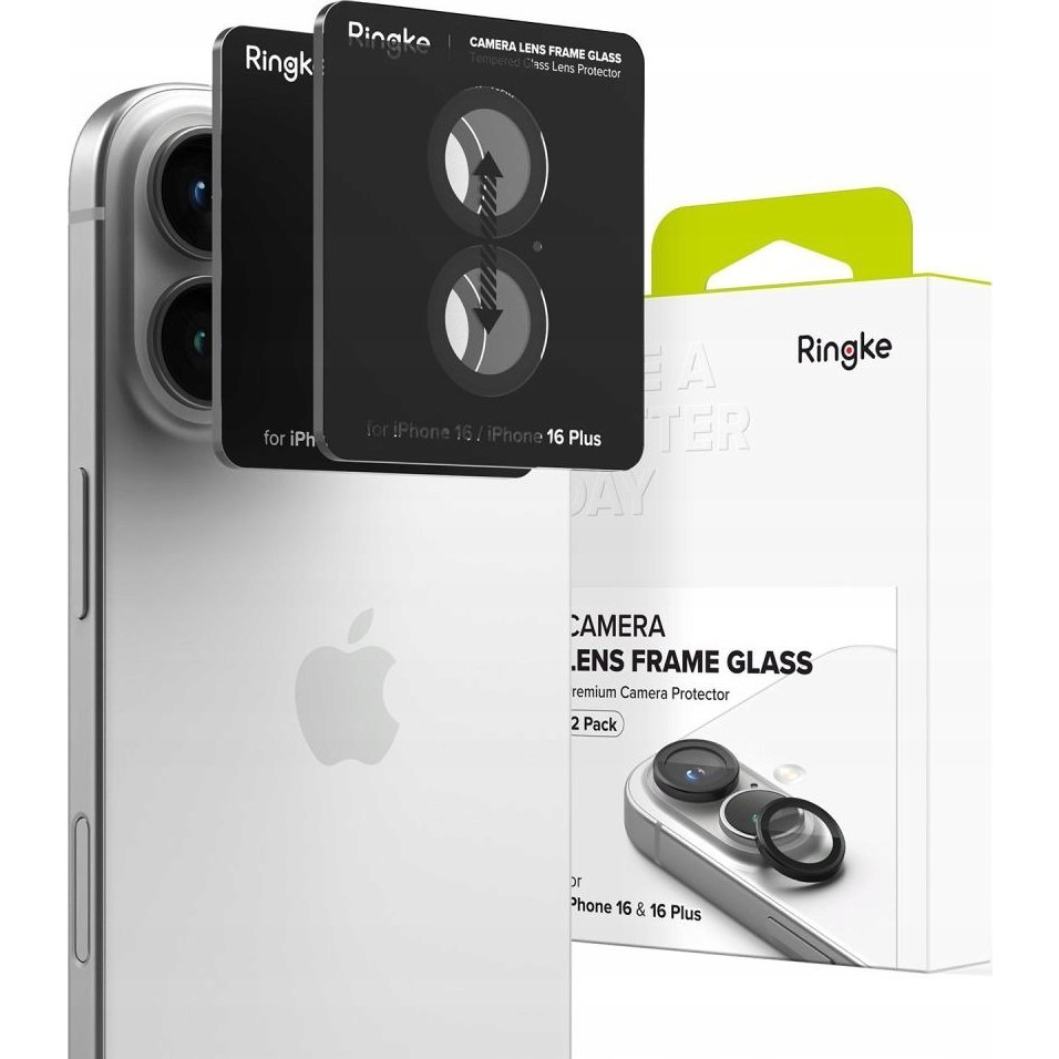 RINGKE Camera Frame hátsó kameravédő iPhone 16/16 Plus fekete (8800274960374)