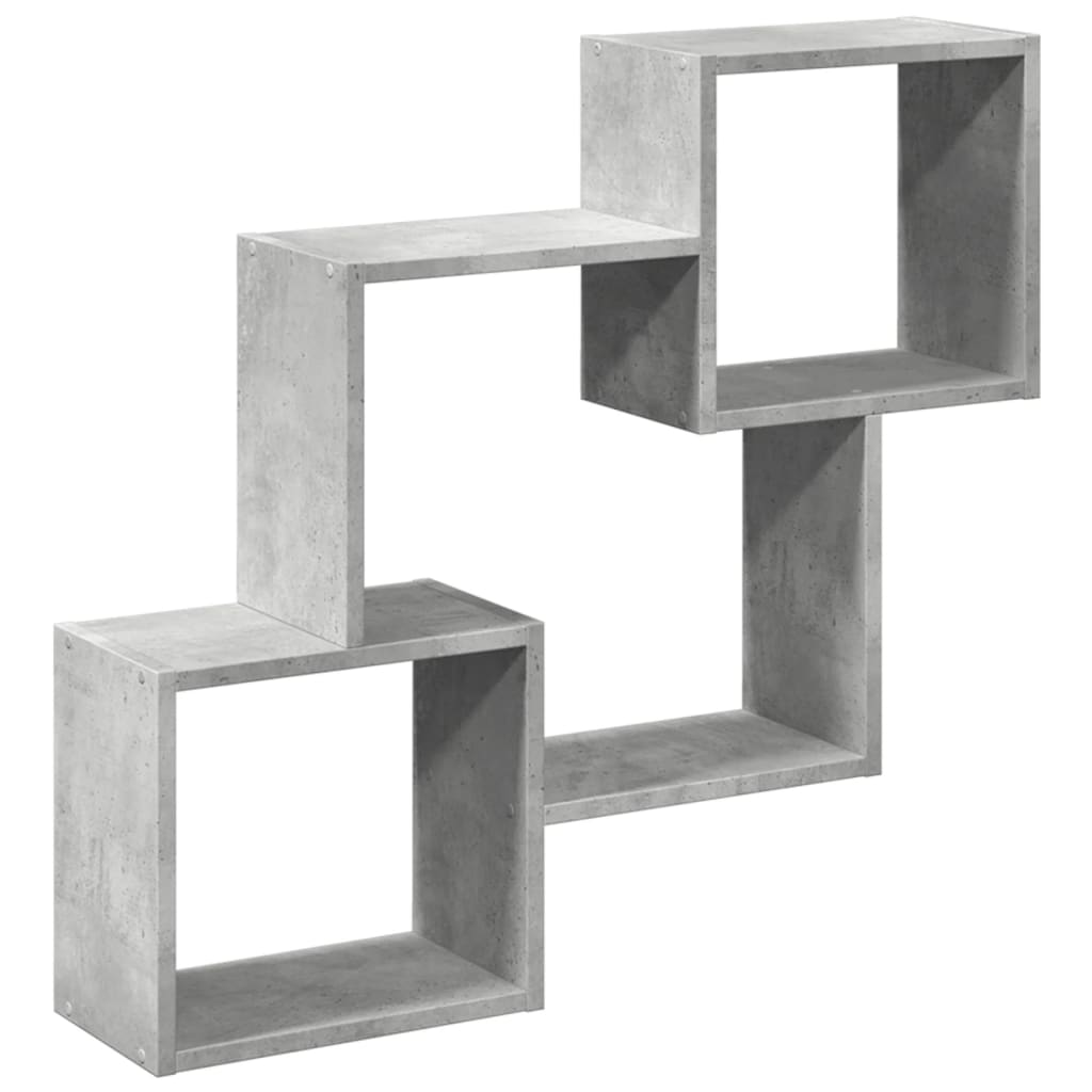 betonszürke szerelt fa faliszekrény 78 x 18 x 71 cm (854808)