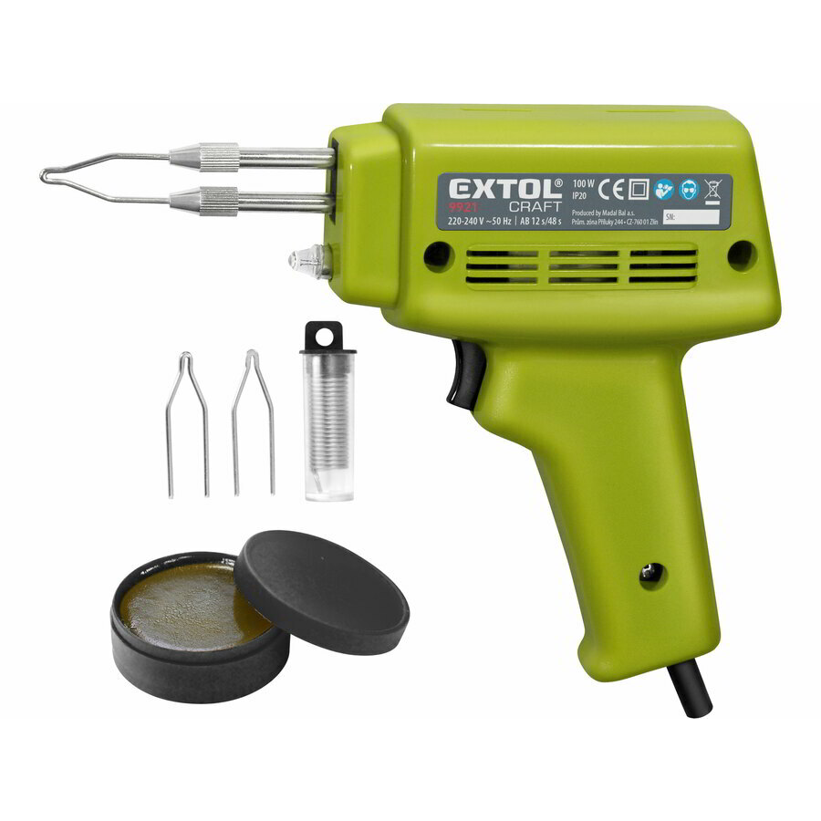 Extol Craft 9921 Forrasztópisztoly kofferban - Zöld (9921)