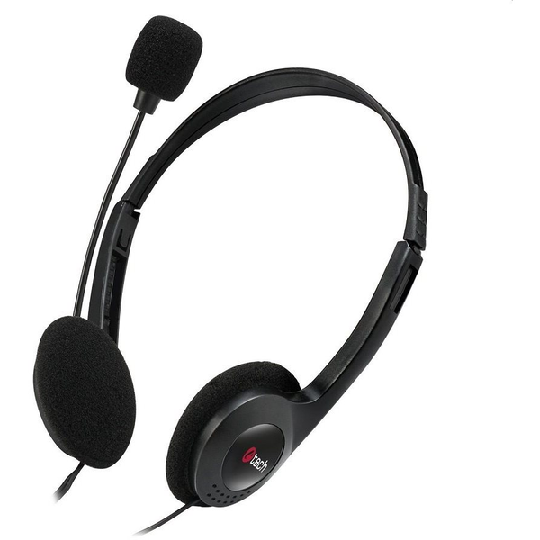 C-Tech MHS-03E черни слушалки с микрофон