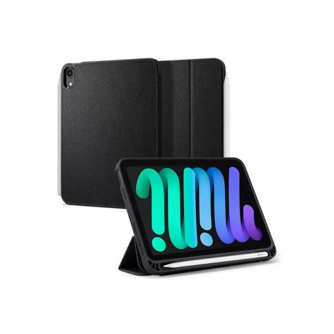 Spigen Urban Fit Apple iPad mini 6 (2021) oldalra nyíló tok fekete (ACS03864) (ACS03864)
