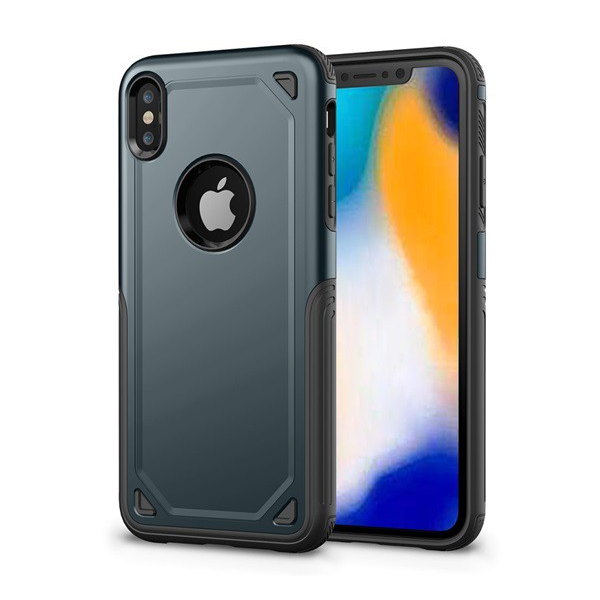 Defender műanyag telefonvédő (közepesen ütésálló, szilikon belső, ultravékony, logo kivágás) SÖTÉTKÉK [Apple iPhone XS Max 6.5] (5996457801169)