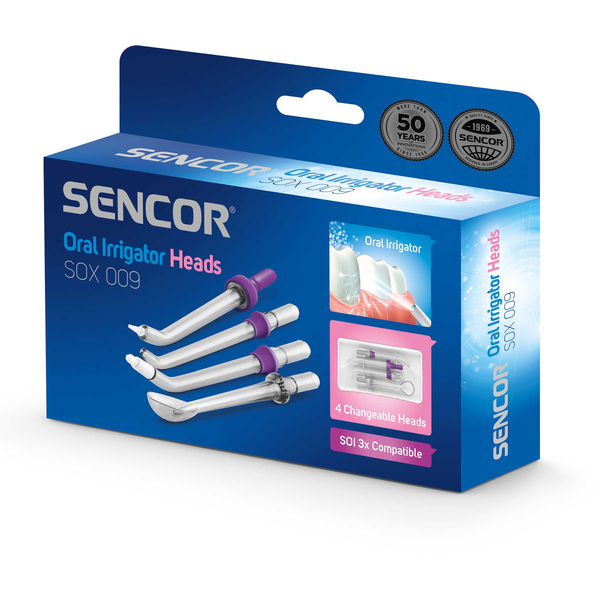 Sencor SOX 009 Szájzuhany Pótfej szett - Fehér/Lila (4db)