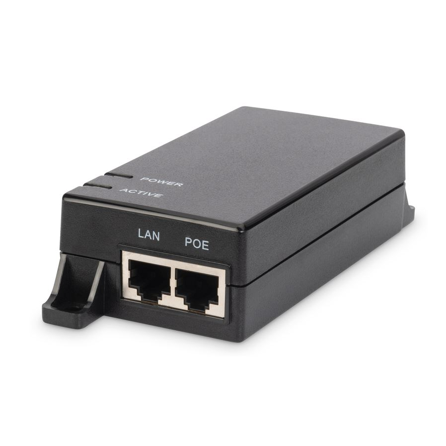 Napájací adaptér/adaptér PoE 802.3af, max. 48V 15.4W Gigabit (DN-95102-1)