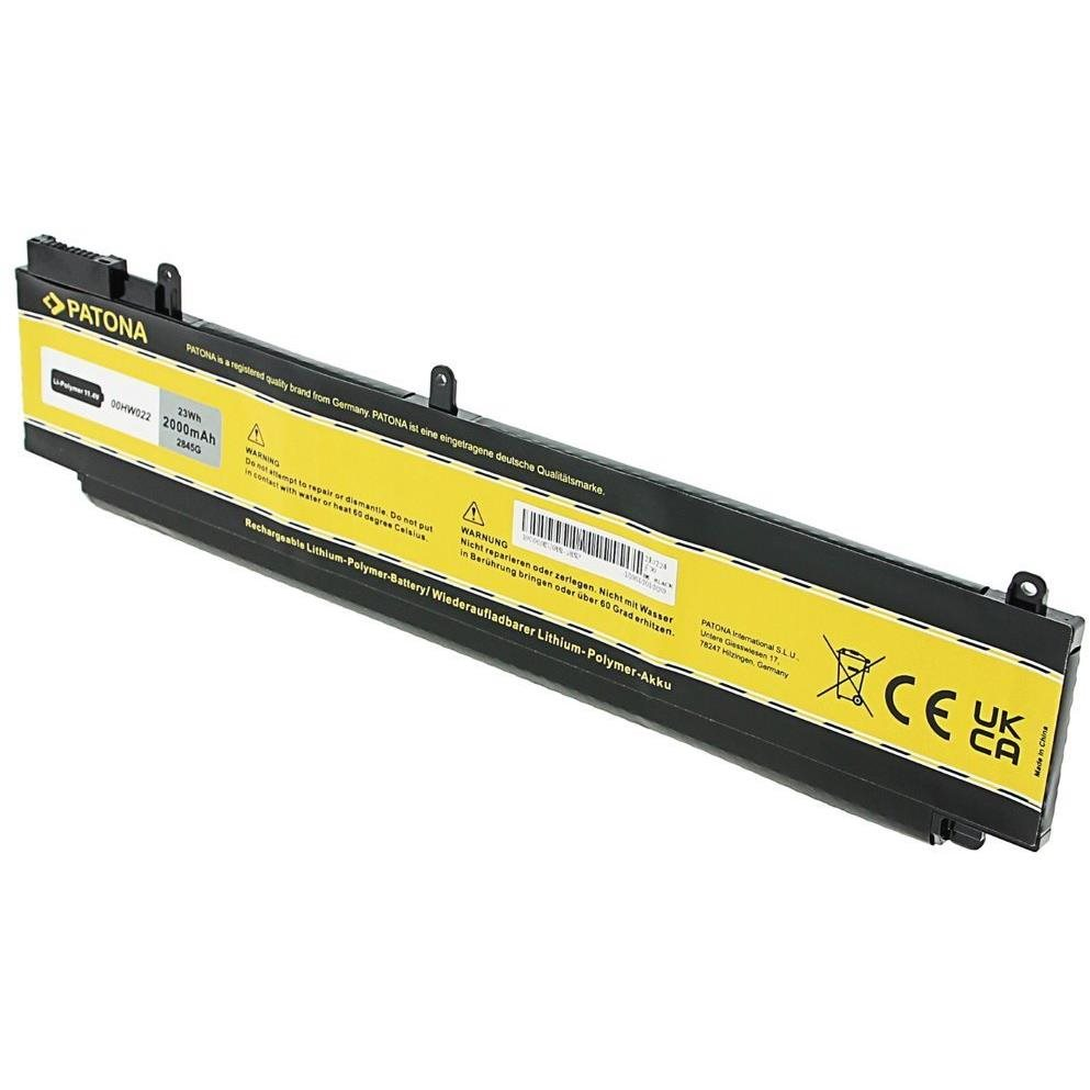 Patona 00HW022 - Lenovo Thinkpad T460s/T470s-hez, 2000 mAh, Li-Pol 11,1 V (PT2845)