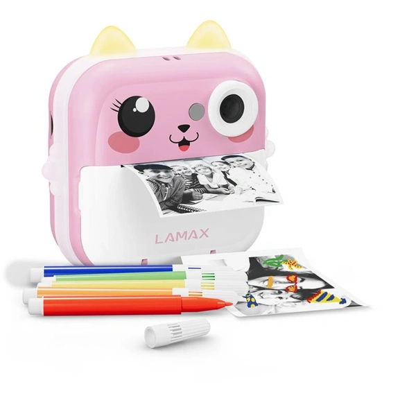 LAMAX InstaKid2 Plus Pink hőpapíros rózsaszín gyerek fényképezőgép (8596687002700)