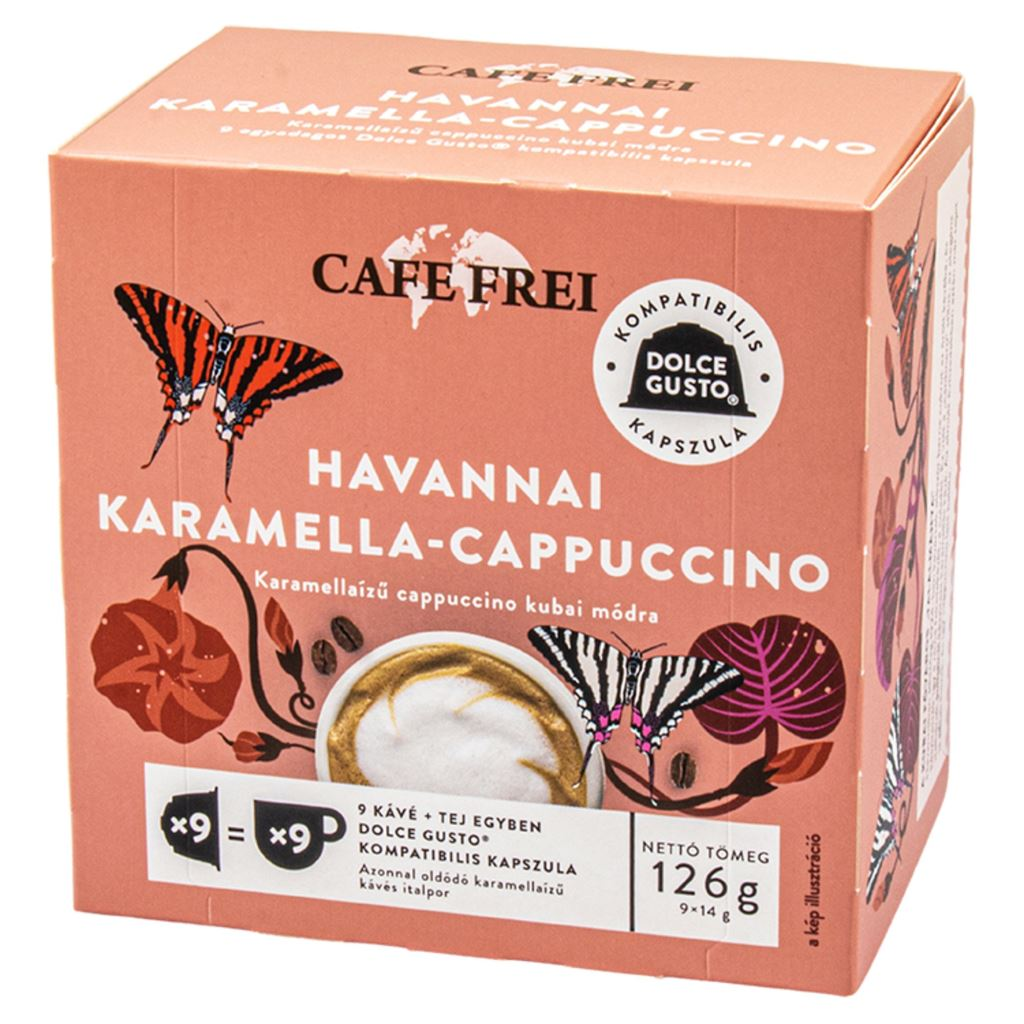 Cafe Frei Havannai karamella-cappuccino kávékapszula 9db (400048) (cafe400048)