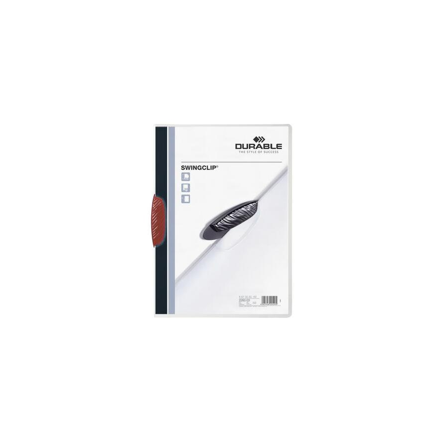 Durable Swingclip 30 A4 klipes gyorsfűző mappa - Piros (226003)