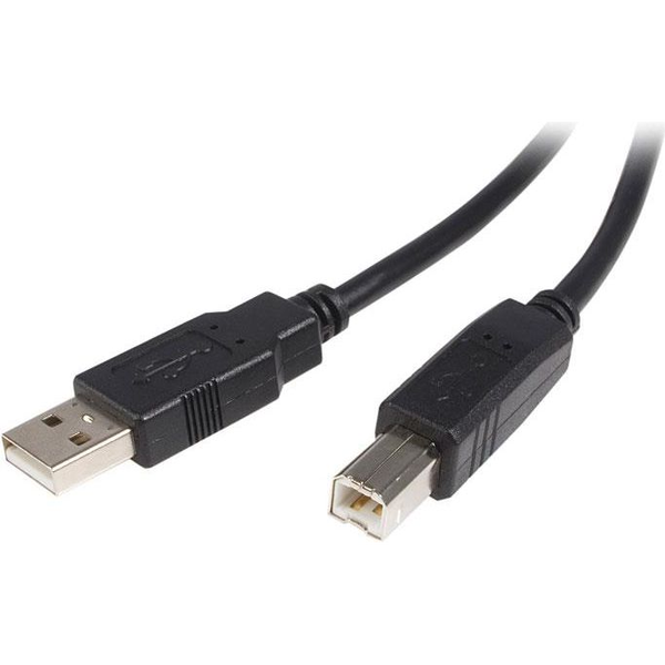 StarTech.com USB2HAB1M USB-kabel USB A USB B 0,48 Gbit/s Zwart