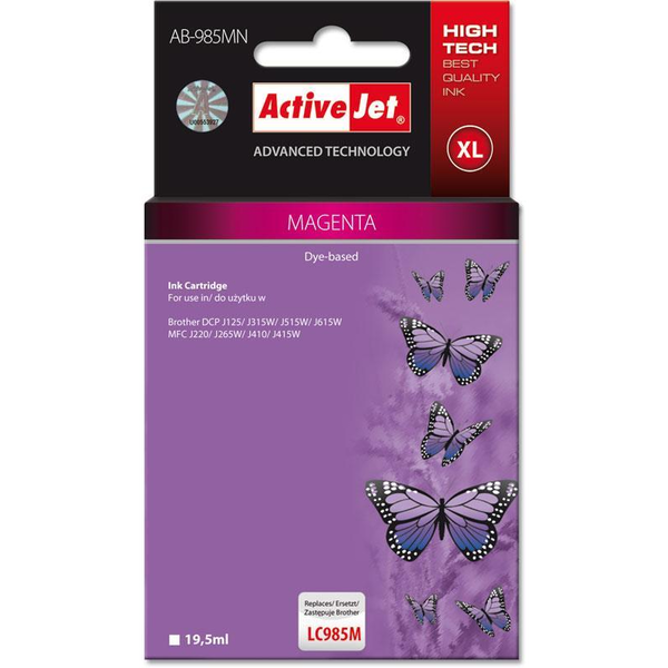 Atrament ActiveJet AB-985MN pre Brother červený (magenta)