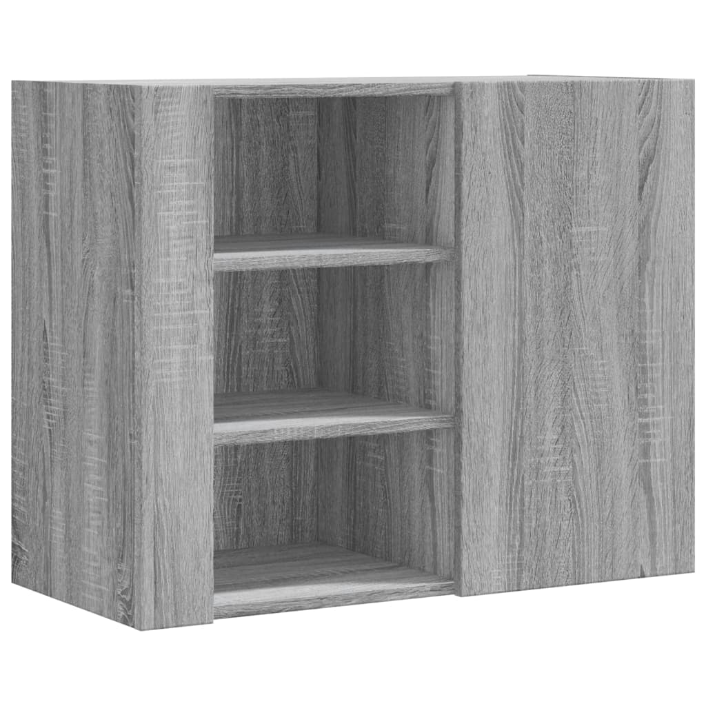 szürke sonoma színű szerelt fa faliszekrény 75 x 35 x 60 cm (848428)