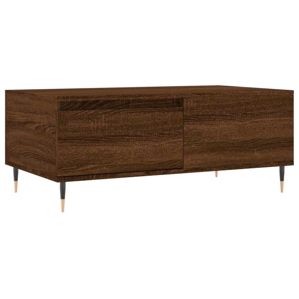 barna tölgyszínű szerelt fa dohányzóasztal 90x50x36,5 cm (830803)