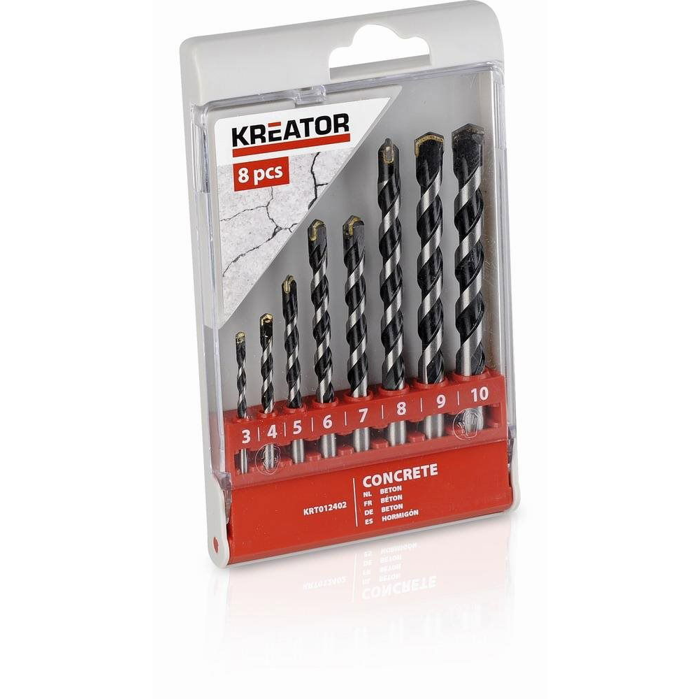 KRT012402 - 8 db betonfúró fúrószár SET 3-10 mm (KRT012402)