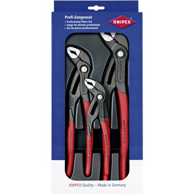 Set 3 clesti pentru instalatori, KNIPEX, Cobra, Crom-Vanadiu, Rosu