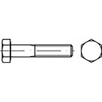 TOOLCRAFT TO-6858624 Hatlap csavar M6 80 mm Külső hatlap DIN 931 Nemesacél V4A A4 100 db (TO-6858624)
