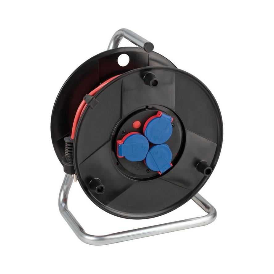Brennenstuhl 1098540001 Kábeldob 3 aljzatos 40m - Fekete/Piros (1098540001)