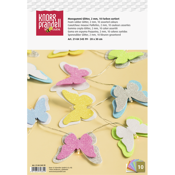 Knorr Prandell Iris A4 10 db/csomag glitteres dekorgumi szett (218434599)