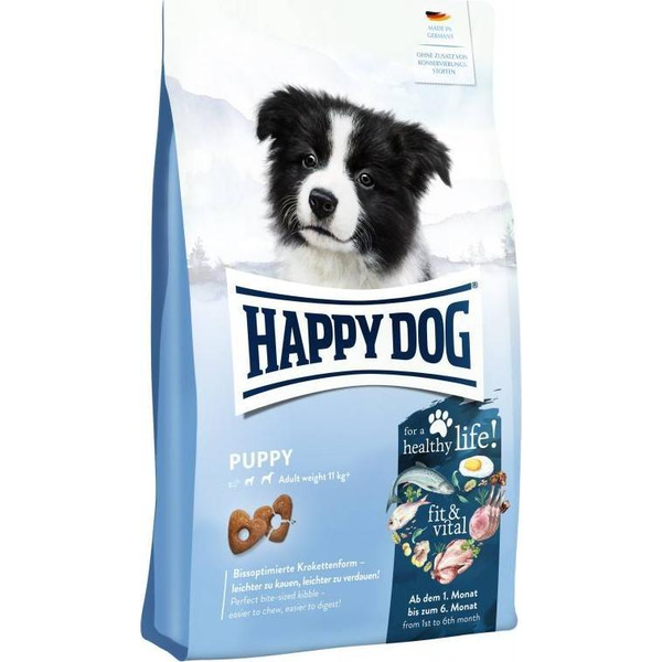 Happy Dog Fit&Vital Puppy, sucha karma, dla szczeniąt, 1-6 miesięcy, 10 kg