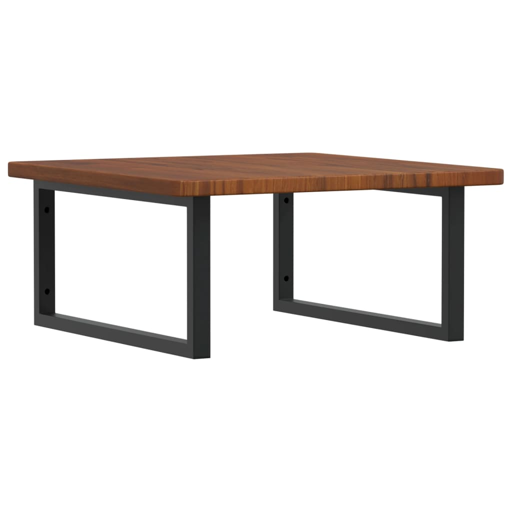 acél és tömör tölgyfa falra szerelhető mosdópolc (3302485)