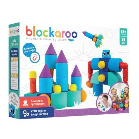 Blockaroo 35 darabos Magnetic Foam Blocks Large Castle építőjáték (5425002309084) (5425002309084)
