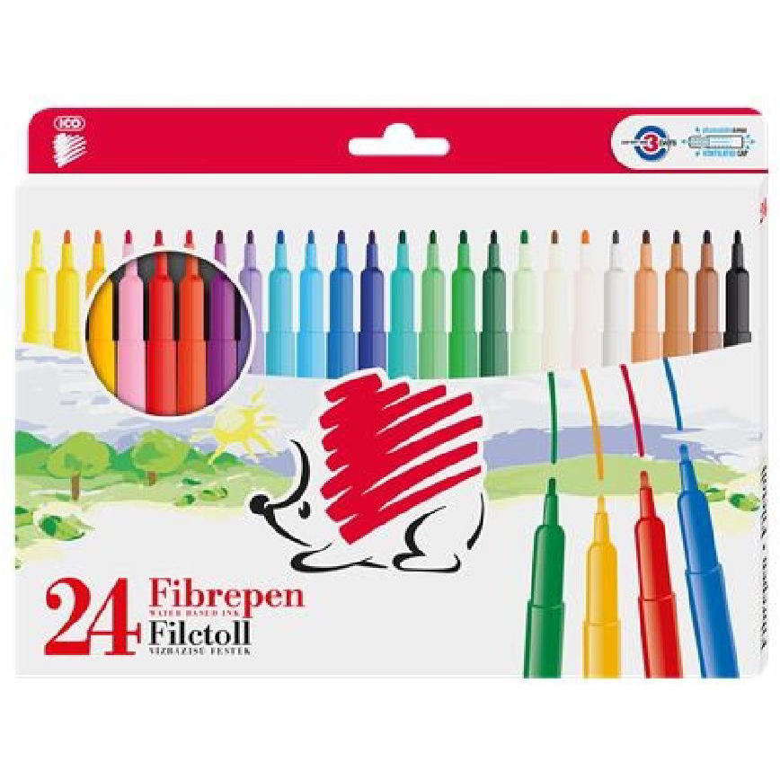 ICO Süni 300 D24 1 mm Rostiron készlet - Vegyes színek (24 db / csomag) (9580123004)