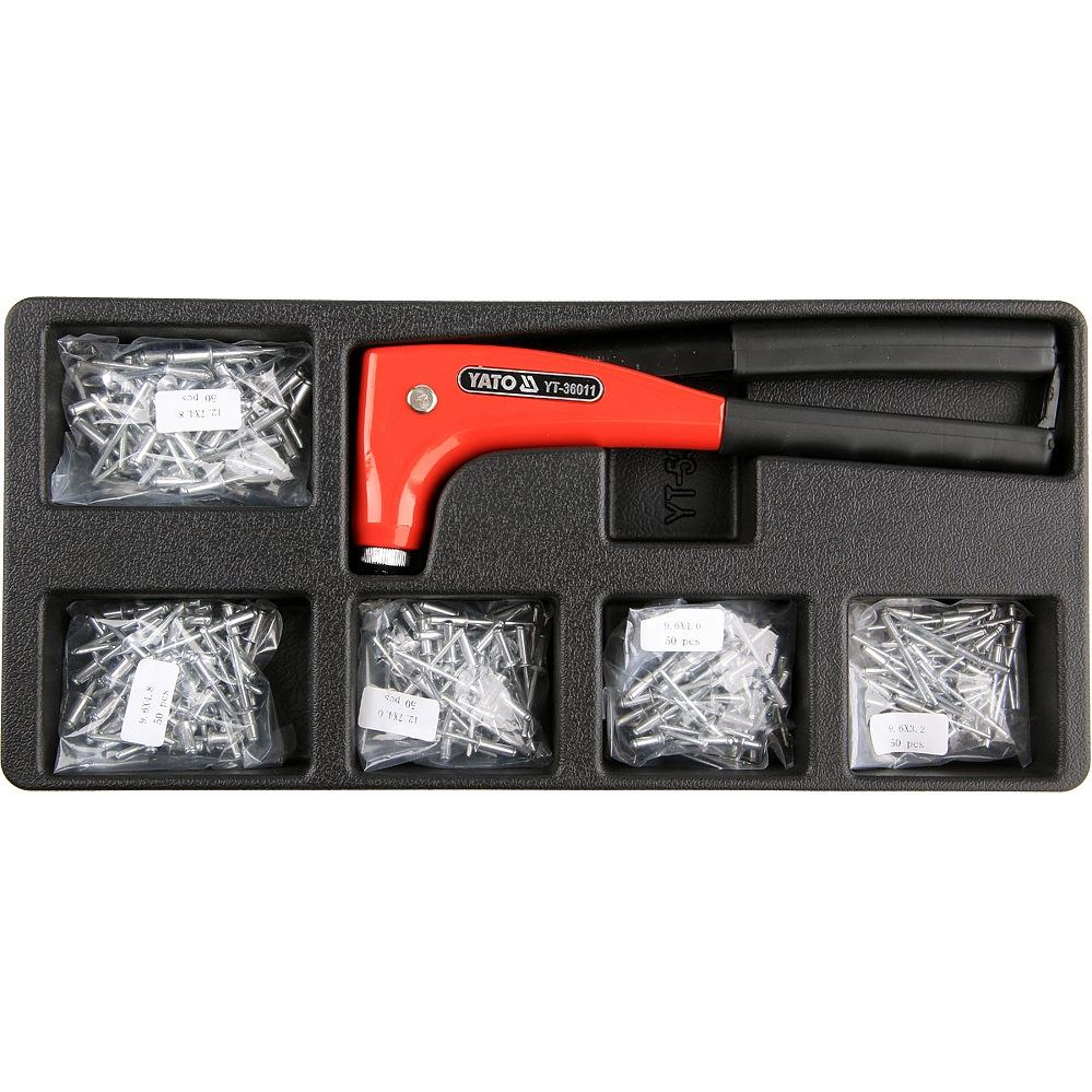 YATO Fiókbetét - Kézi popszegecshúzó és szegecsek, 5 részes (5906083554667)