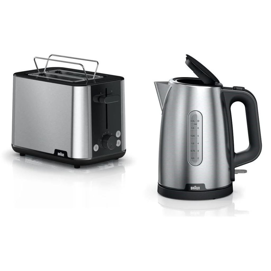 Braun WK 1500 vízforraló + Braun HT 1510 kenyérpirító fekete (WK 1500 + HT 1510)