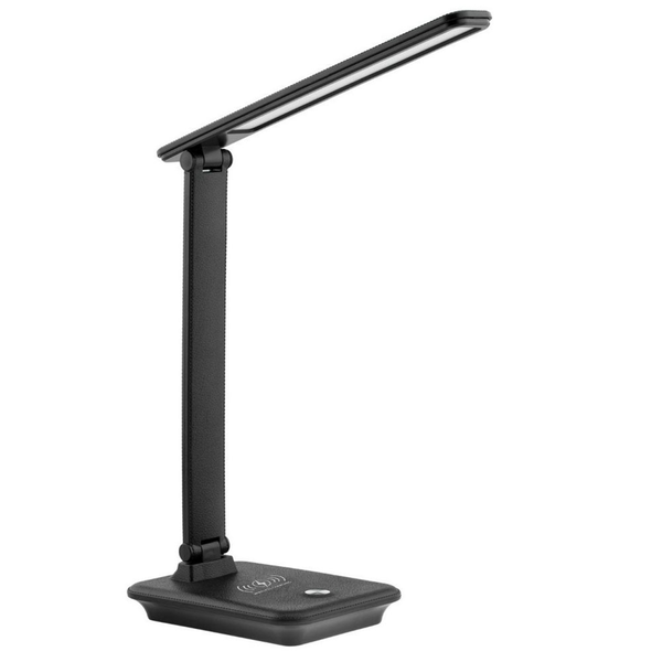 LED настолна лампа, 9W, Maclean MCE616B, със зарядно, черна