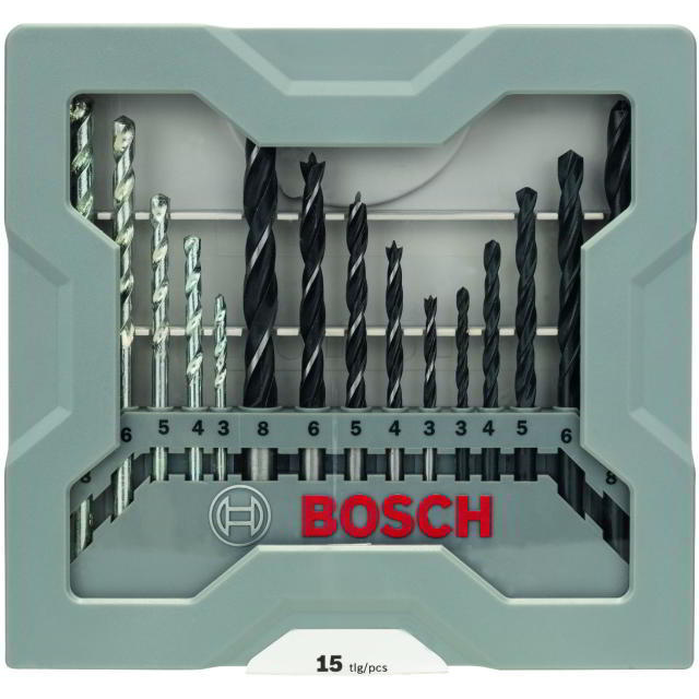 Bosch 2607017038 Fúró készlet fa/fém/kő (15 db/csomag) (2607017038)