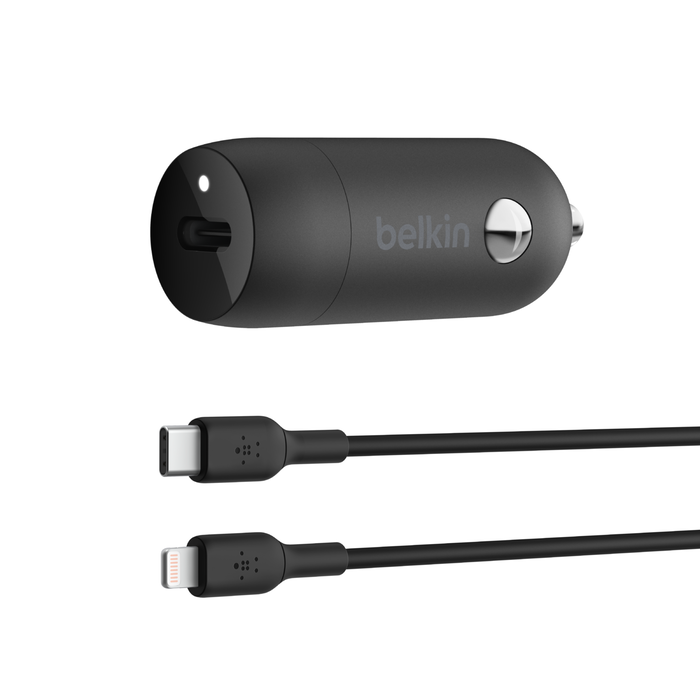 Belkin BoostCharge USB-C Autós töltő - Fekete (30W) (CCA004BT1MBK-B5)