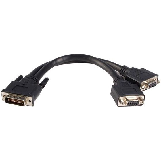 StarTech.com DMSVGAVGA1 video kabel adapter 0,2 m 2 x VGA (D-Sub) Zwart